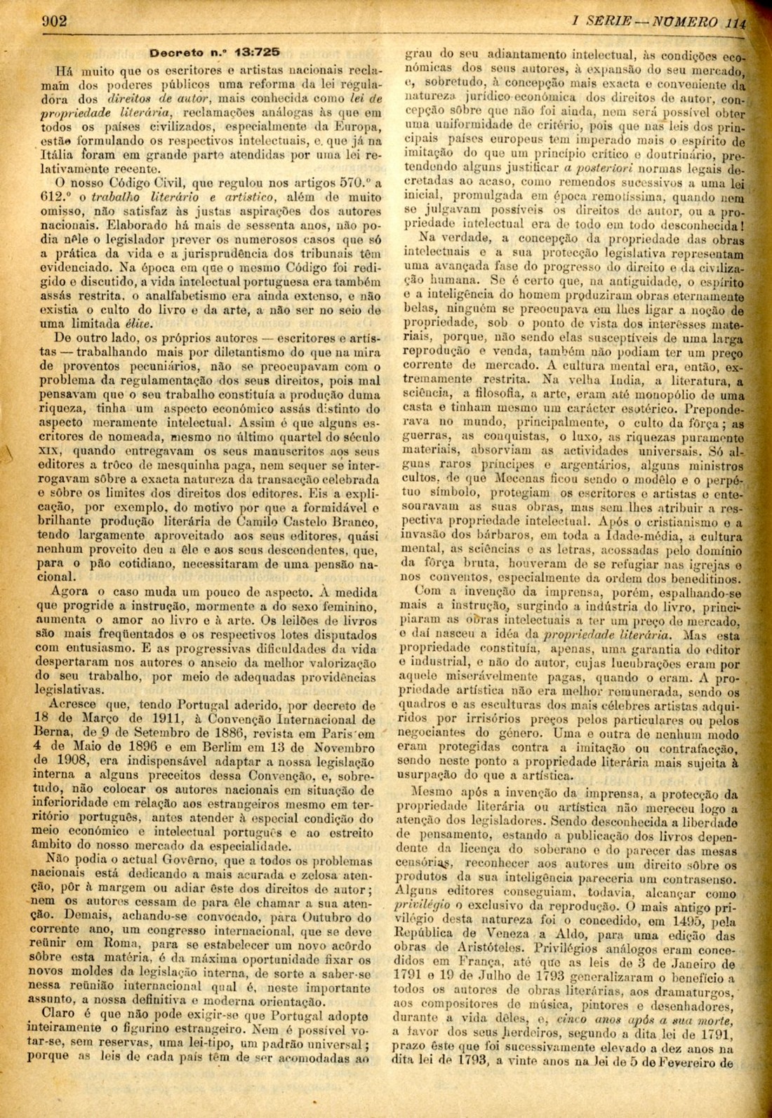 Hemeroteca Digital - Decreto n.º 13.725, de 27 de Maio de 1927